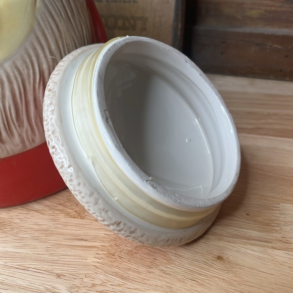 New santa Gnome Cookie Jar Lid Canister Container Red 8.5” - Picture 6 of 15